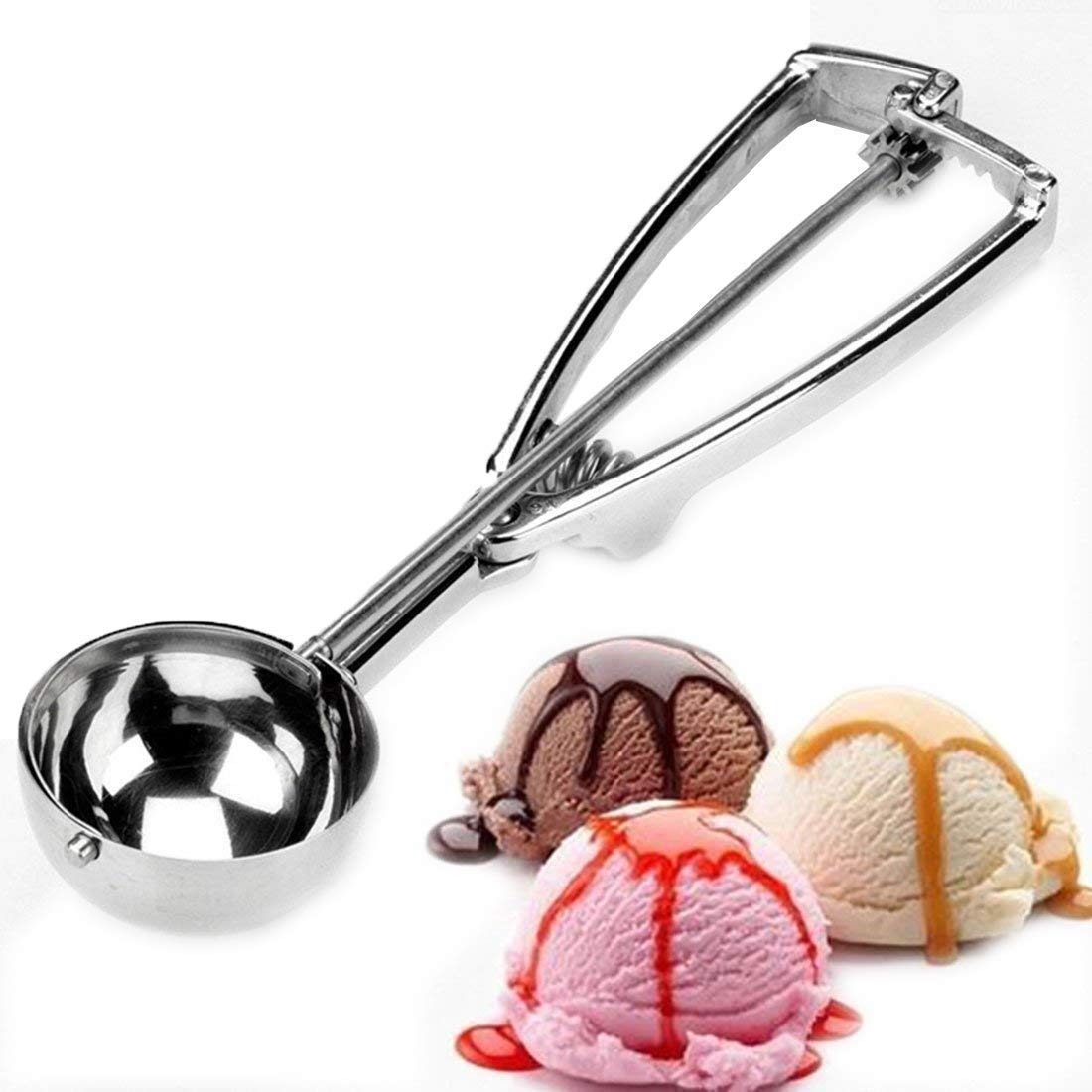 Ice Cream Scoop – Stainless Steel Ice Cream Serving Spoon Scooper